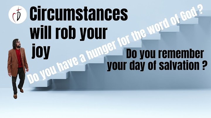 Circumstances will Rob us of Our Joy